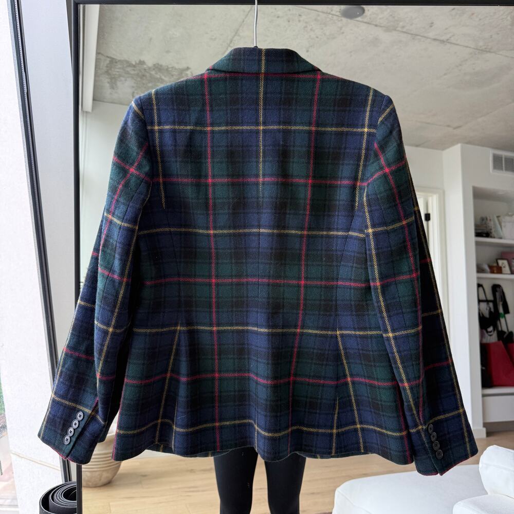 Ralph Lauren Tartan Plaid Wool Blazer - Picture 3 of 5